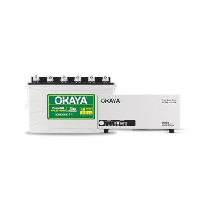 Okaya Inverter with Battery Combo for Home,Office & Shops|ATSW950 12V Pure Sine Wave Inverter 700VA with OPSJT19060 160Ah Inverter Battery |Warranty: 36 Months(Inverter) & 60 Month(Battery)