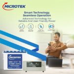 Microtek Inverter & Battery Combo | Energy Saver New 1025 (900VA) 12V Pure Digital Wave Inverter with M1603624TT 150Ah/12V Tall Tubular Battery | Energy-Efficient Power Backup for Home, Office & Shops - Image 2
