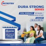 Microtek Dura Strong M1603624TT | 150Ah Tall Tubular Inverter Battery with Advanced Dura Core Technology for Longer Battery Life with 60 Months of Warranty Suitable for Home, Office & Shops - Image 2