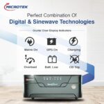 Microtek Smart Hybrid 875 Digital & Sinewave Technologies 725VA/580 Watts Inverter, Supports 1 Battery with 3-Year Onsite Warranty for Home, Office & Shops - Image 3