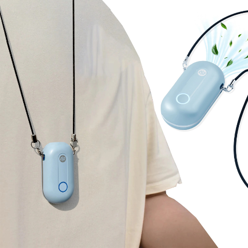 skyblue Atovio Pebble- India's Most Effective Wearable Air Purifier (Sky Blue) - Image 1