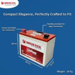 BROSTEK Lithium ion LFP battery for inverters, 12.8 V/1280WH/100Ah, Compatible all brands Inverters, Backup 150 Ah, Zero Maintenance, Smart Long Life Battery, Compact, Thermal stability,3 yrs warranty - Image 2