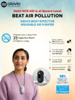 Atovio Pebble- India's Most Effective Wearable Air Purifier (Blush Pink) - Image 2