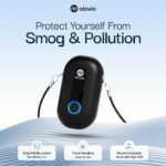 Atovio Pebble- India's Most Effective Wearable Air Purifier (Moonlight Black)