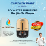 Captain Pure Hot n Normal Marigold Super RO Water purifier, RO + UV + UF + TDS + Copper  + Alkaline Water Purifier, 8 Ltr Normal  & 1 Ltr Hot, LED Display. - Image 2