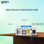 Geon GELITHIUM, 1250 VA Pure Sine Wave Inverter Integrated with 1280Wh Lithium-Ion Battery for Home, Office & Shop, 100 Ah, Long backup equivalent of 160 Ah, With wheels, Intelli BMS, 5 yrs warranty - Image 3