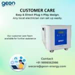 Geon GELITHIUM, 1250 VA Pure Sine Wave Inverter Integrated with 1280Wh Lithium-Ion Battery for Home, Office & Shop, 100 Ah, Long backup equivalent of 160 Ah, With wheels, Intelli BMS, 5 yrs warranty - Image 6