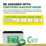 OKAYA PowerON OPJXT12048 90Ah JXT Inverter Battery for Home, Office & Shops | Robust & Compact Design | Upgrade Over 80Ah JT | Xtra Backup (XBD Technology) | 48 Months Warranty - Image 3